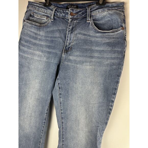 Judy Blue Bootcut Jeans Mid Rise Raw Hem Frayed Blue Women's Stretch 18W JB88604 - Picture 7 of 8